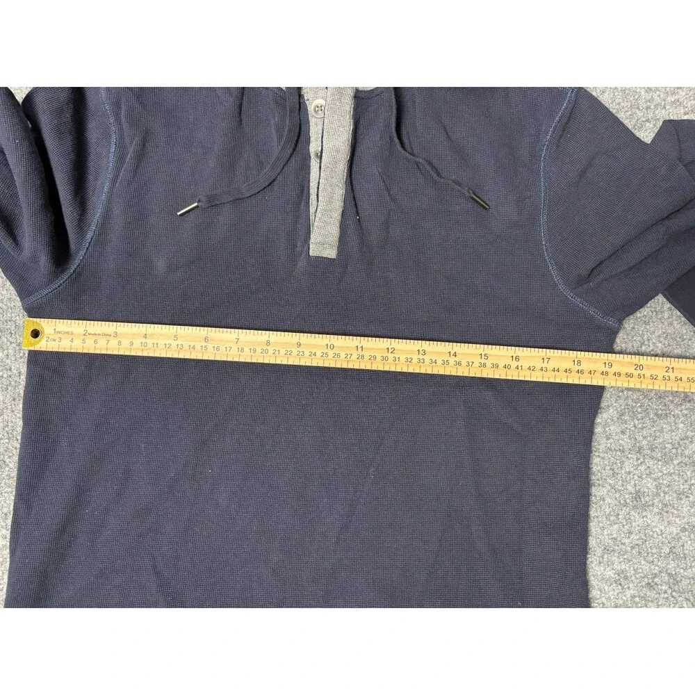 Banana Republic Hoodie Jacket Mens Medium Blue Gray Hooded Long Sleeve Hooded